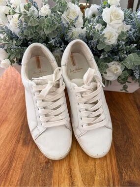 Sam Edelman Women’s White Leather Lace-Up Sneakers size 7.5